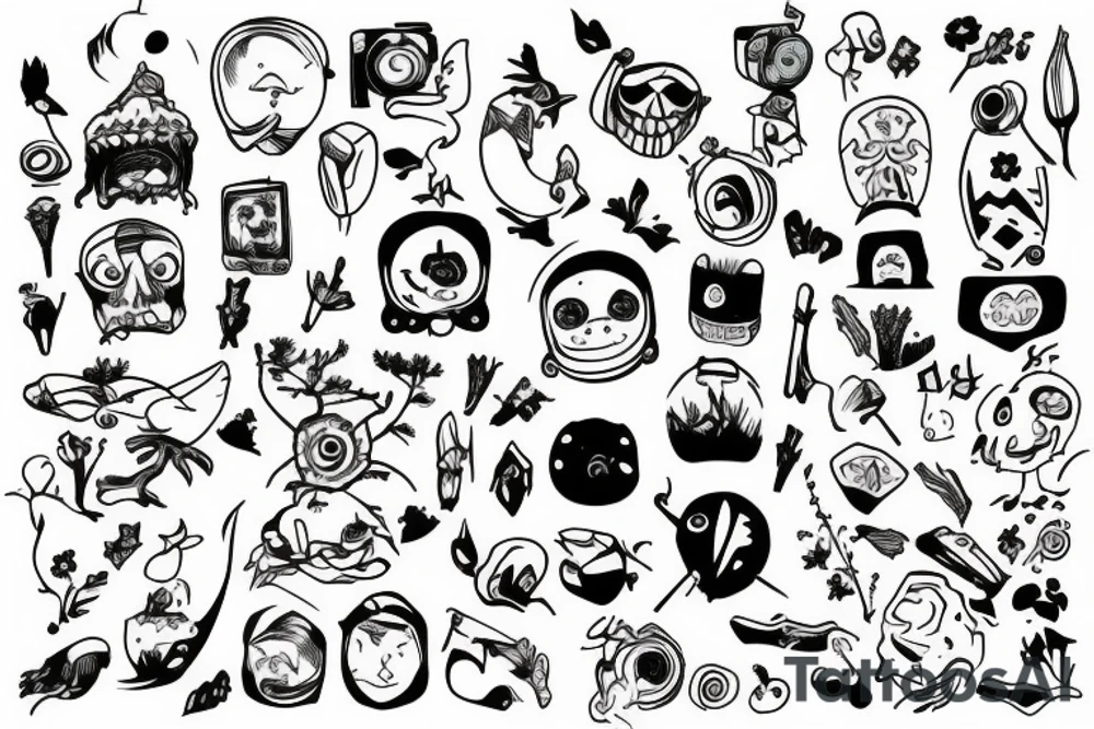 Photography in forest tattoo idea