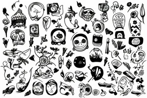 Photography in forest tattoo idea