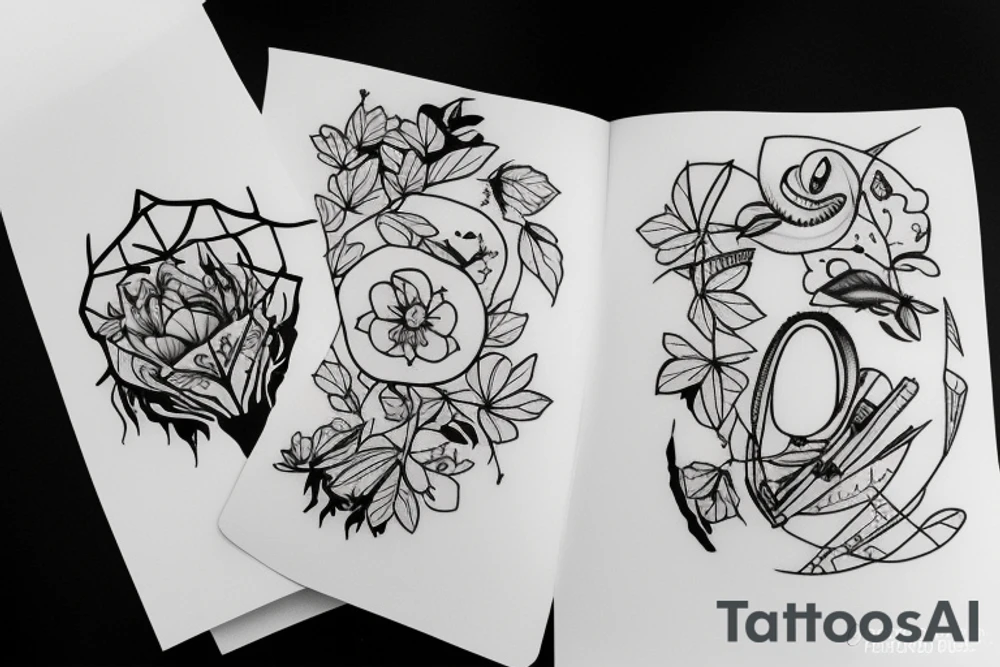Photography in forest tattoo idea