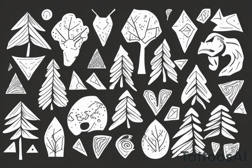 Photography in forest tattoo idea