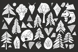 Photography in forest tattoo idea