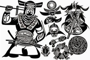 Basic samurai tattoo idea