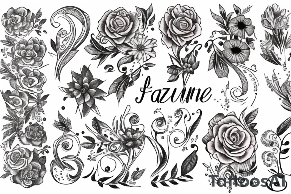 jazmine flower tattoo idea