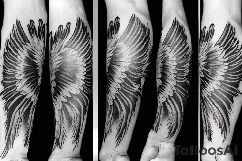 Bone wings tattoo idea