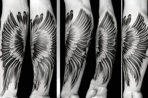 Bone wings tattoo idea