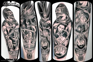 Sant Michael fighting the demon tattoo idea