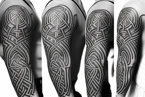 Celtic rune sleeve tattoo for men tattoo idea
