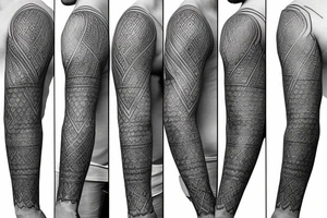 sacred geometric sleeve tattoo for men tattoo idea