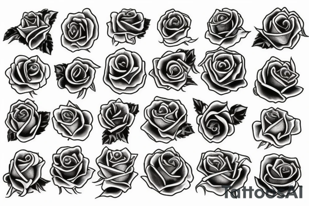 Fire rose tattoo idea