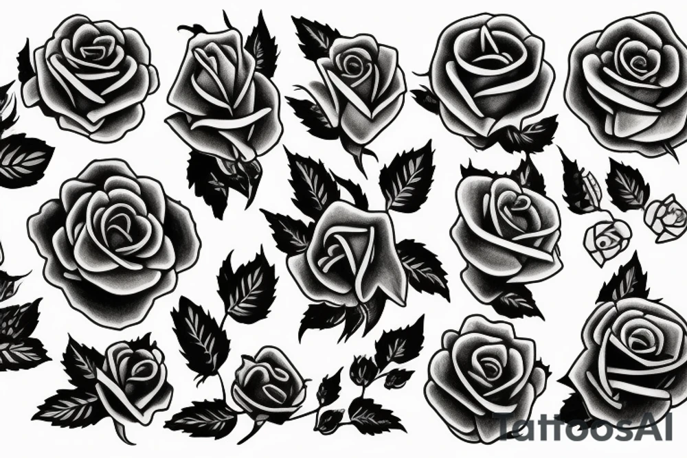 Fire rose tattoo idea