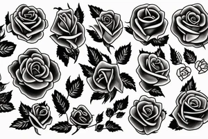 Fire rose tattoo idea