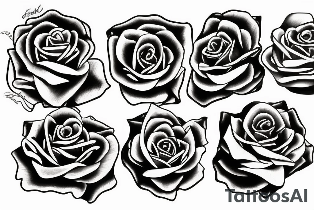 Fire rose tattoo idea