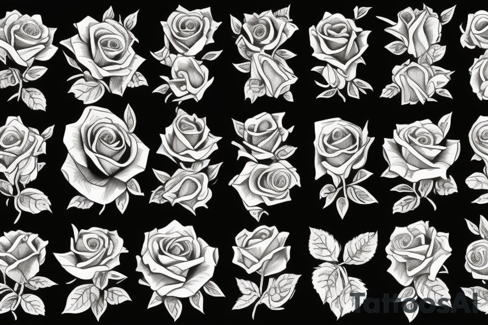 rose in fire tattoo idea
