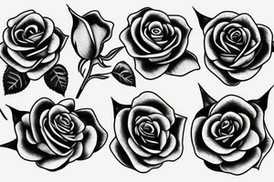 rose in fire tattoo idea