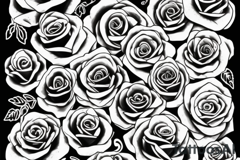 rose in fire tattoo idea