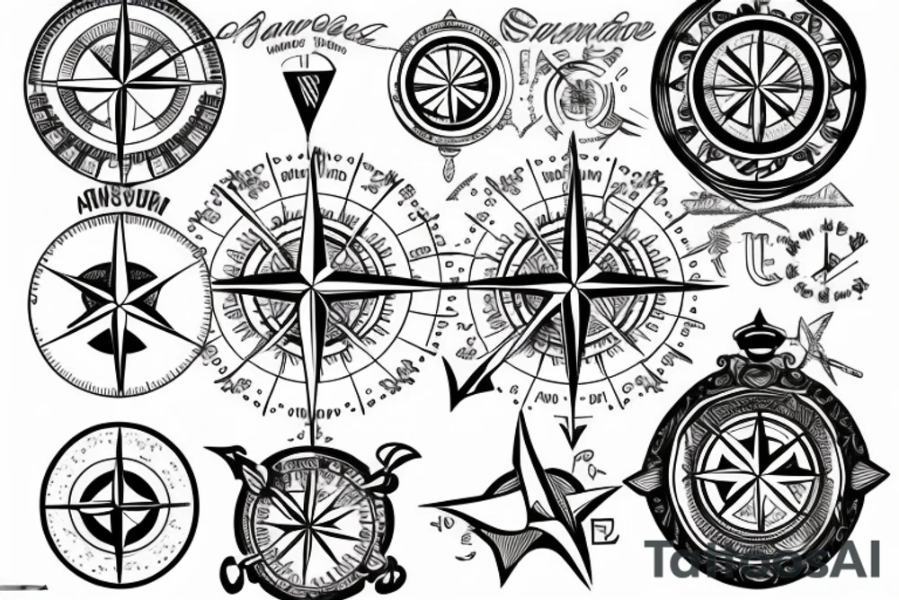 Compass tattoo idea