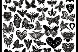 dagger butterfly heart 999 tattoo idea
