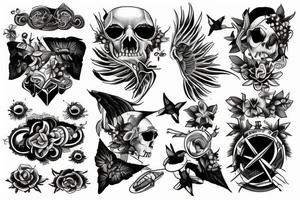 Plane cards tattoo idea
