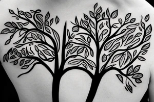 Symbolic tree on shoulder tattoo idea