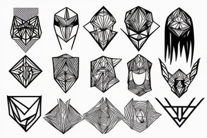 geometric, clean, avatar theme tattoo idea
