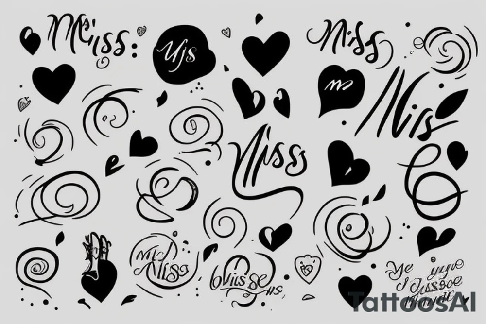 Just the phrase "miss me" tattoo idea