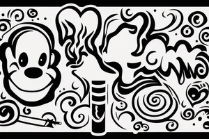 Goofy smoking a cigarette tattoo idea
