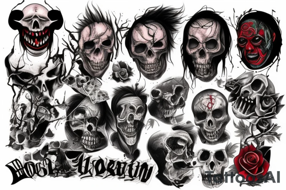 horror style tattoo idea