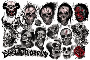 horror style tattoo idea