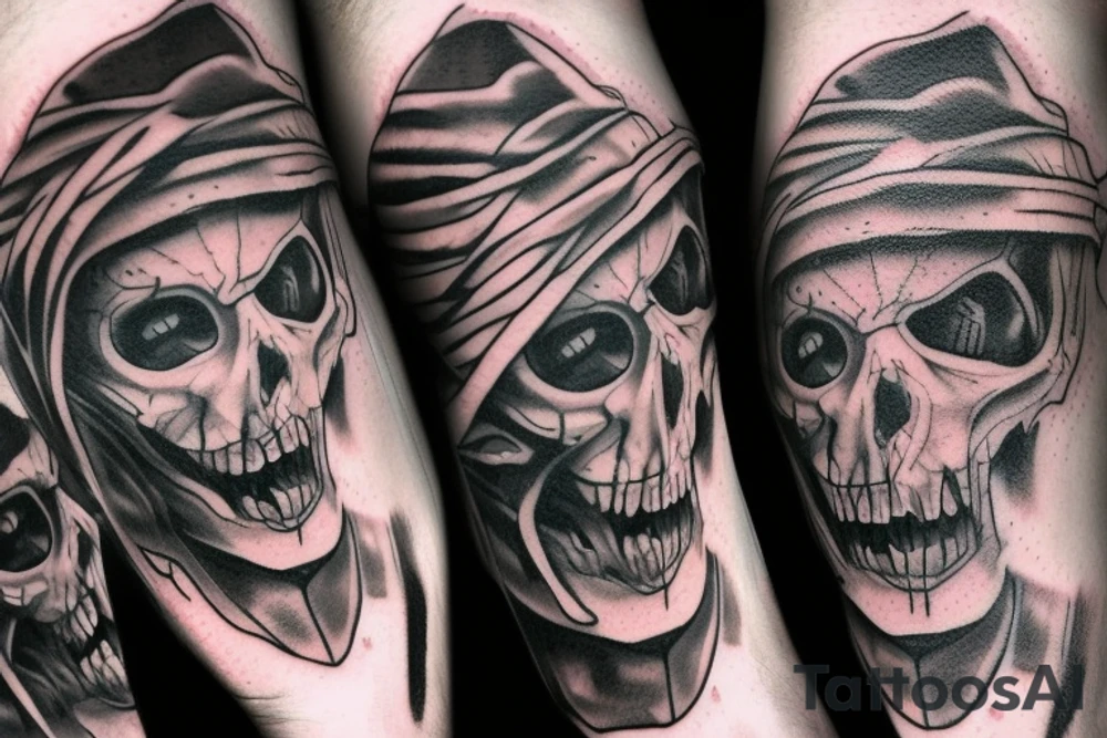horror style tattoo idea