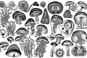 Shroom psychedelic tattoo idea