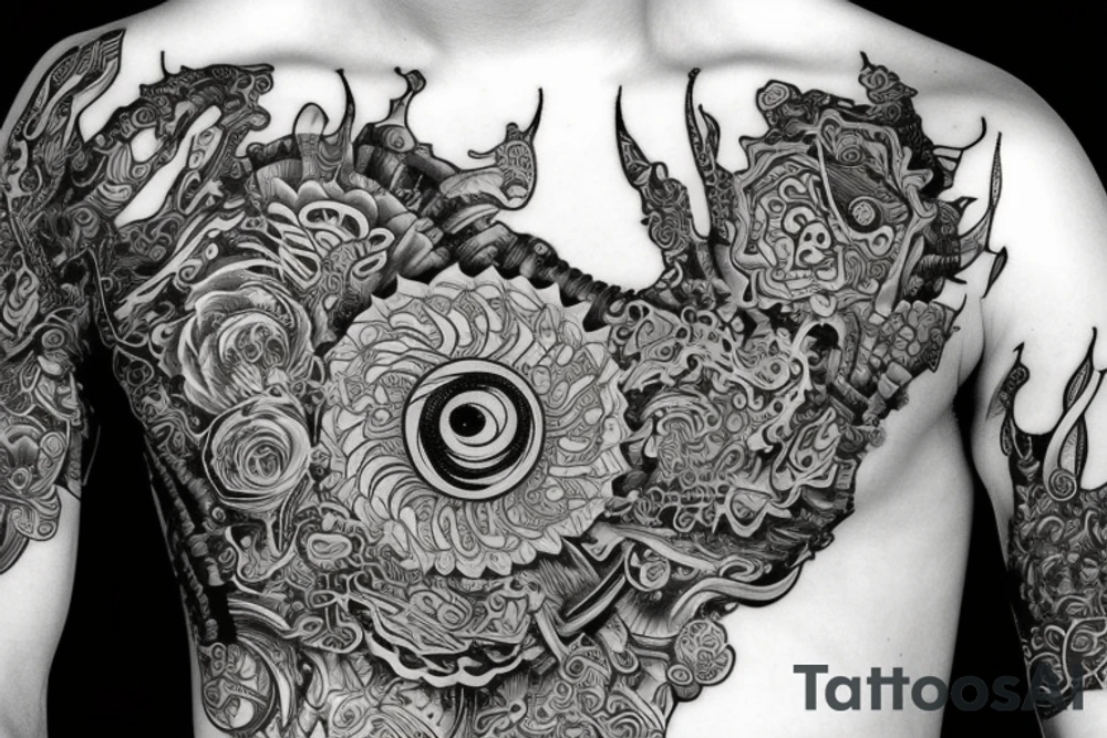 Shroom psychedelic tattoo idea