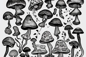 Shroom card tattoo idea