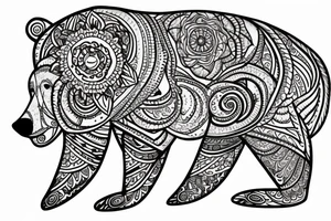 Bear Mandala tattoo idea