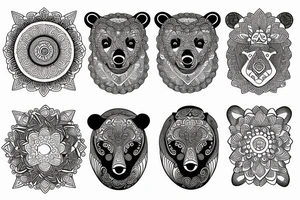 Bear Mandala tattoo idea