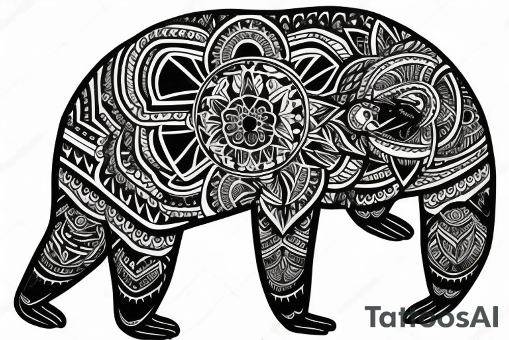 Bear Mandala tattoo idea