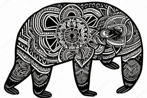 Bear Mandala tattoo idea