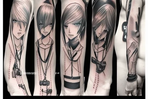 Mikasa Akkerman tied with belts tattoo idea