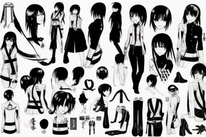 Mikasa Akkerman tied with belts tattoo idea