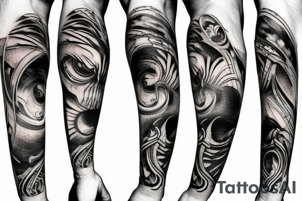 Squid wrapping around arm tattoo idea