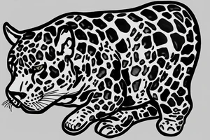 Jaguar hunting tattoo idea