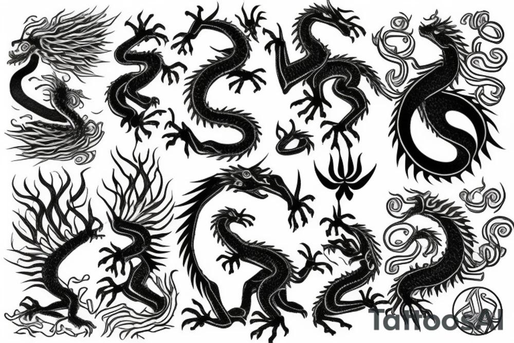 dragon and tree of life tattoo idea
