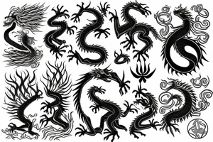 dragon and tree of life tattoo idea