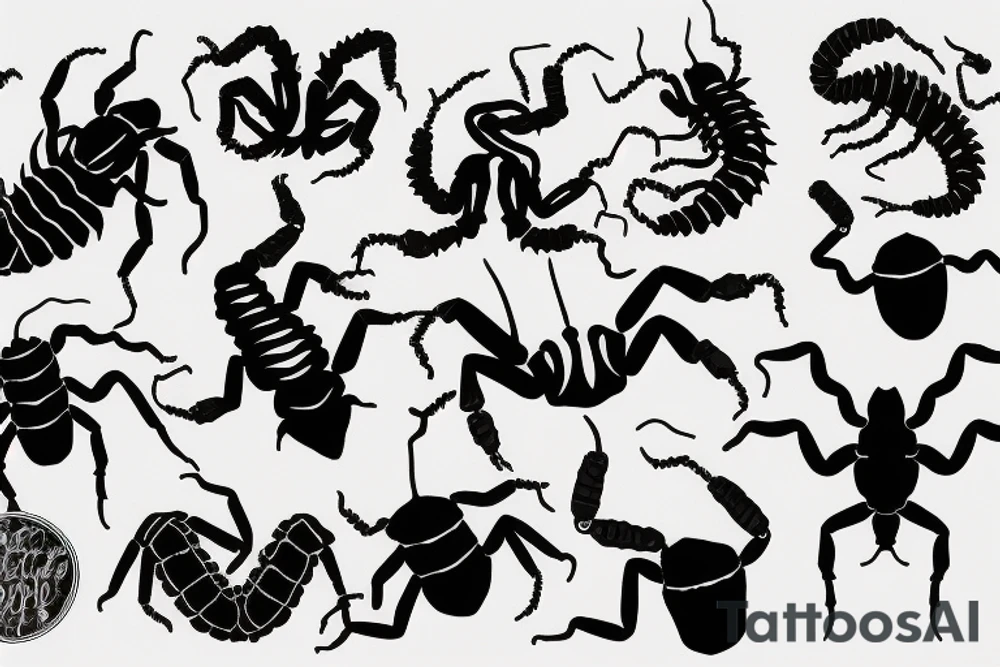 scorpion with chains tattoo idea