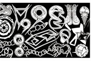 broken chains tattoo idea
