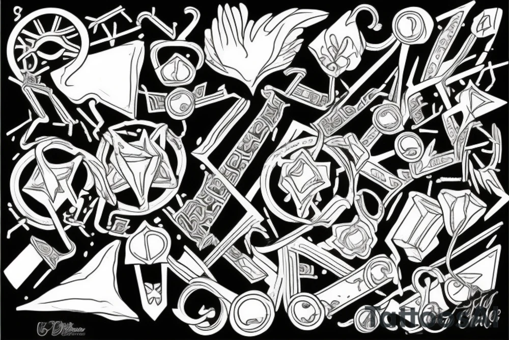 broken chains tattoo idea