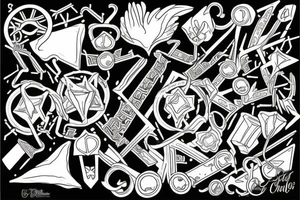 broken chains tattoo idea
