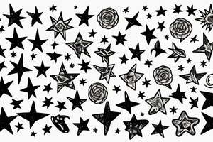 A patch of stars tattoo idea