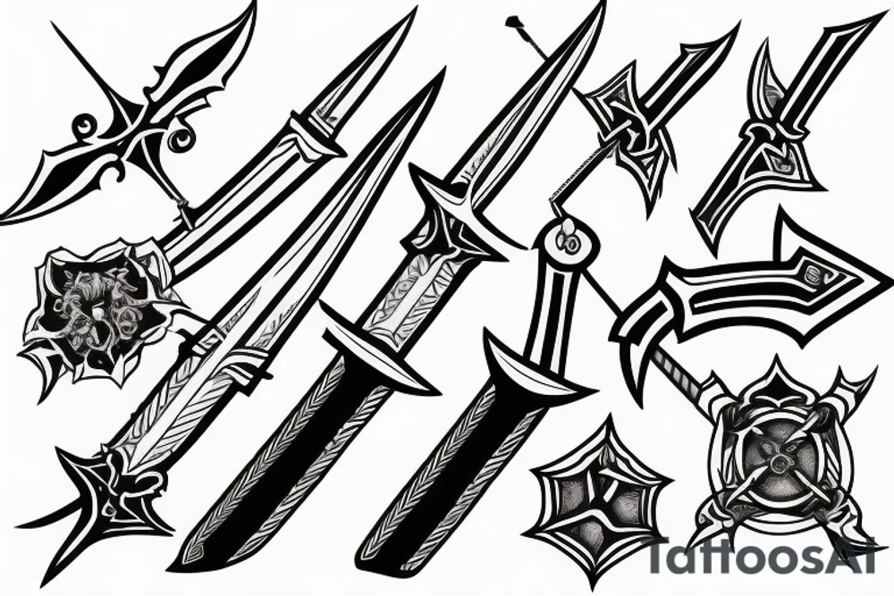 Short sword tattoo idea