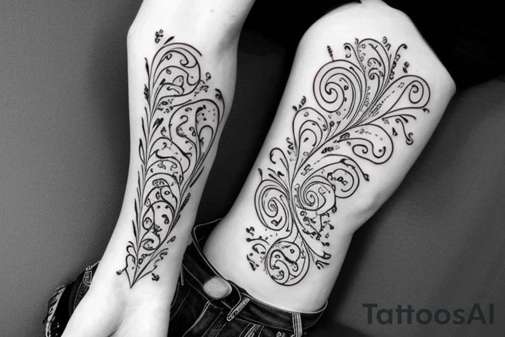 Lettering tattoo with frame tattoo idea