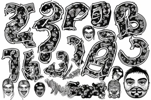 Soniya with 9 2 number tattoo idea